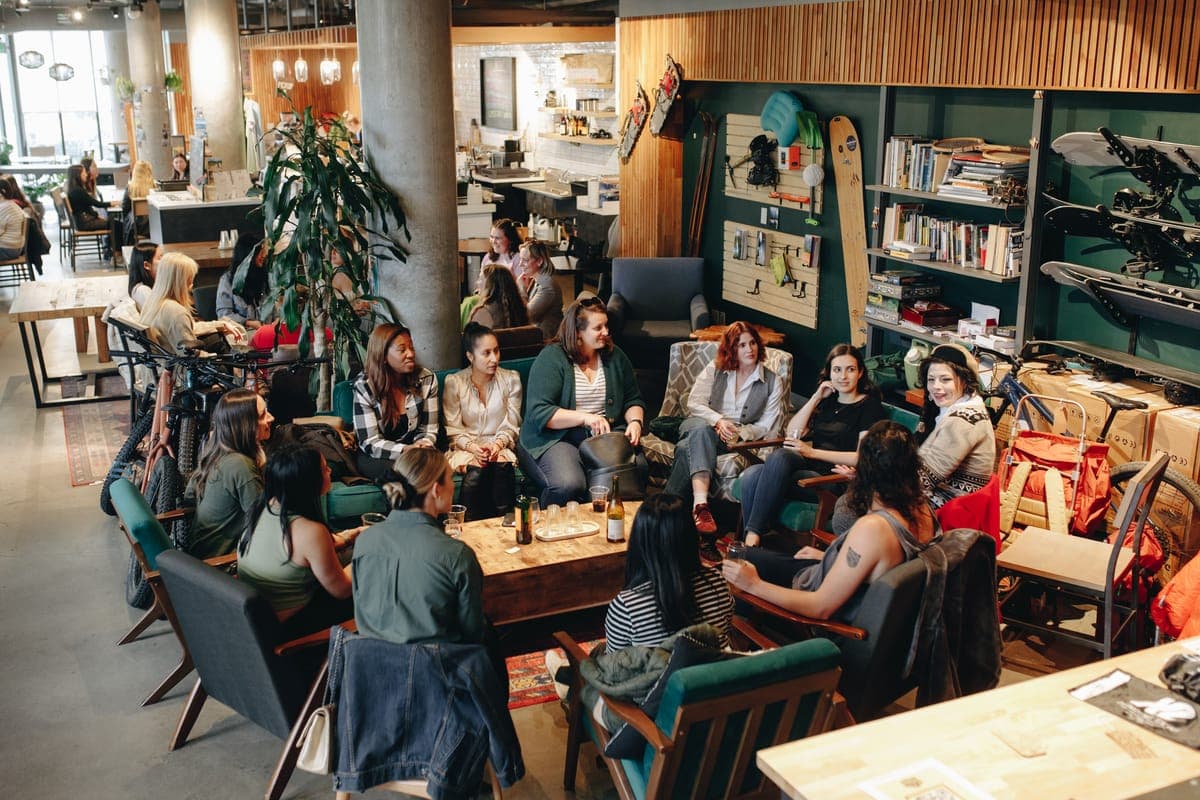 RealRoots community gathering at a local cafΓ©